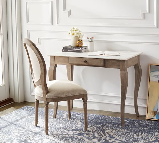 Alexandra Marble Desk Office Desk Pottery Barn