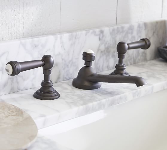 Reyes Lever Handle Widespread Bathroom Faucet Pottery Barn
