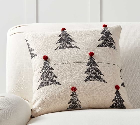 Tree Pom Pom Topper Pillow Cover Pottery Barn