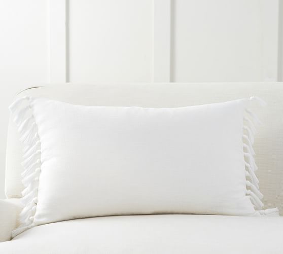 Ivory Tassel Lumbar Pillow Cover Pottery Barn