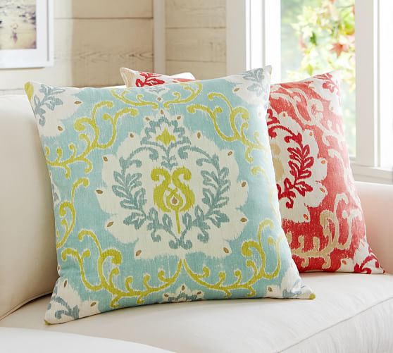 Joyce Ikat Decorative Pillow Cover Pottery Barn