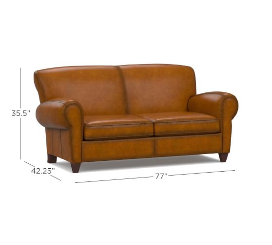 Manhattan Leather Sofa Pottery Barn