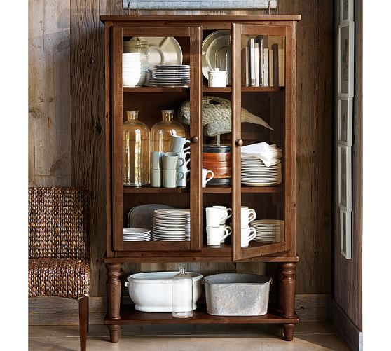 Sumner Glass Cabinet Pottery Barn