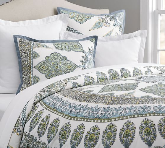 Cool Multi Aurora Patterned Duvet Cover Sham Pottery Barn