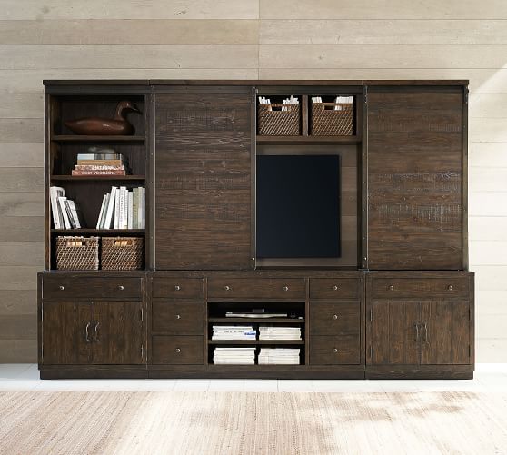 Kenwood Entertainment Center With Bridge Sliding Doors Pottery