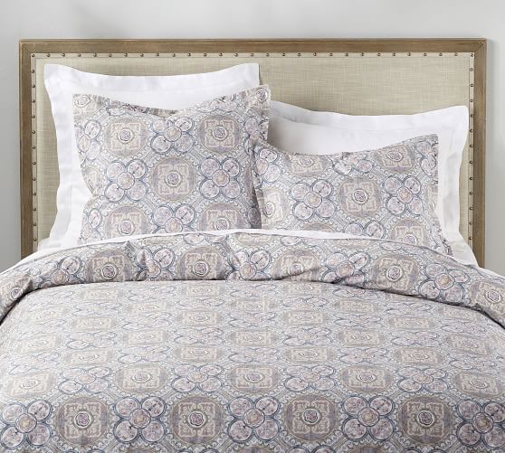 Elana Organic Cotton Patterned Duvet Cover Sham Pottery Barn