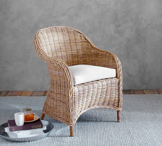 Santa Ana Rattan Wooden Dining Chair Pottery Barn