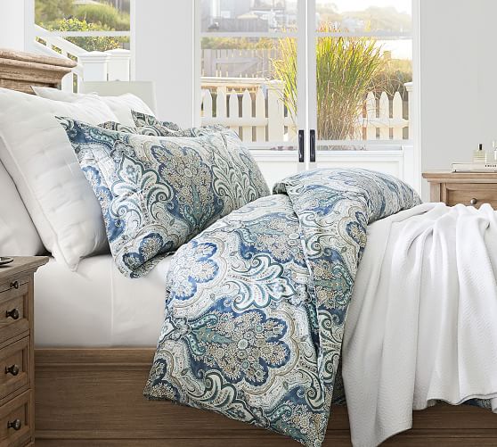 Jordana Paisley Percale Shams Red Multi Pottery Barn