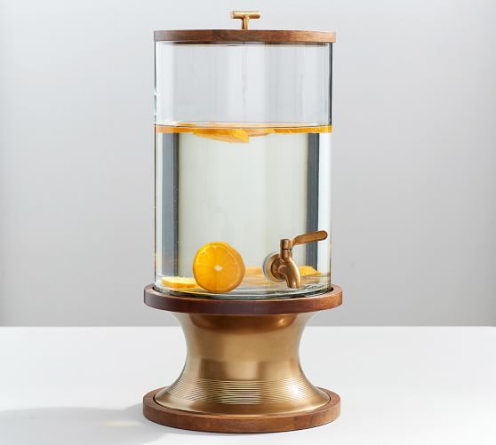 Bleecker Mango Wood Drink Dispenser | Pottery Barn