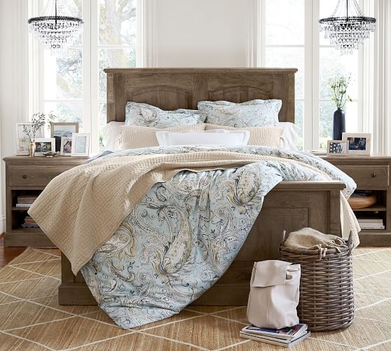 Blush Mallorie Reversible Organic Patterned Duvet Cover Sham