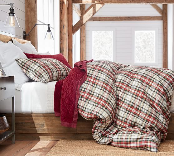 Denver Plaid Yarn Dyed Cotton Patterned Duvet Cover Sham