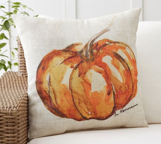 Painted Pumpkin Patch Indoor Outdoor Pillow Pottery Barn