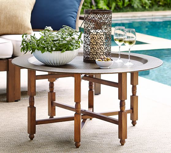 Marrakech Tray Outdoor Coffee Table Pottery Barn
