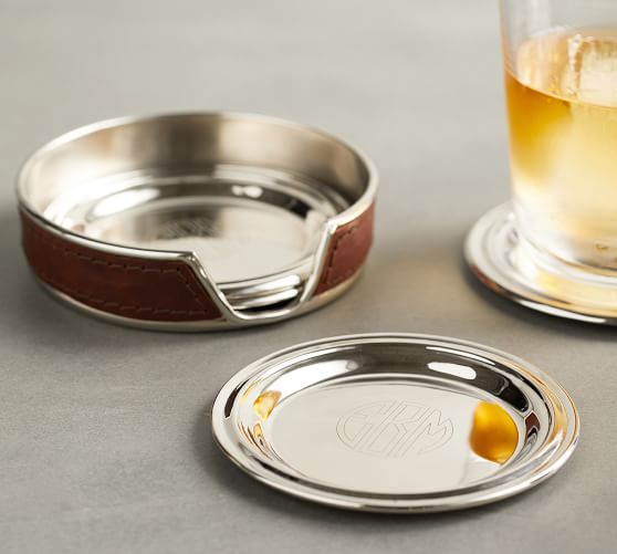 Hudson Coasters Set Of 4 Bar Accessories Pottery Barn
