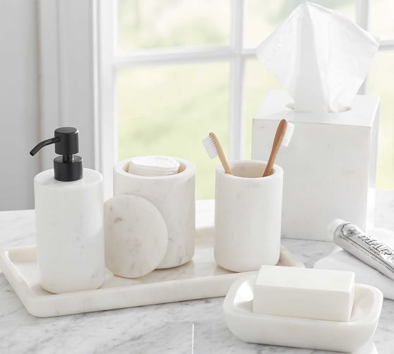 Countertop Mirror Tissue Box Bath Accessory Countertop Pottery Barn