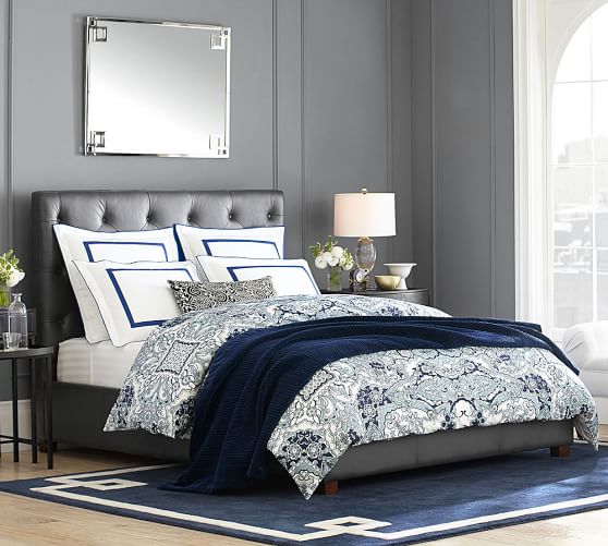 Spruce Velvet Channel Quilt Sham Pottery Barn
