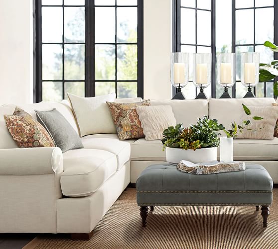 Townsend Roll Arm Upholstered 4 Piece Sectional With Chaise