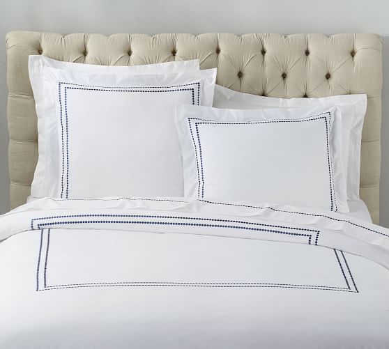 Pearl Organic Percale Duvet Cover Shams Pottery Barn