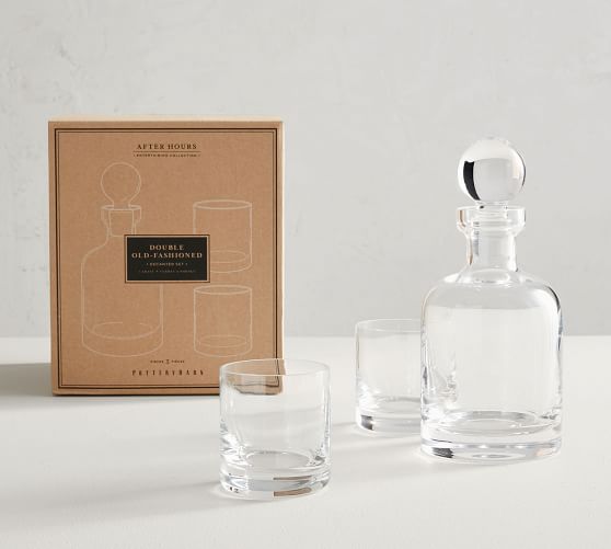 After Hours Liquor Decanter Set Bar Accessories Pottery Barn