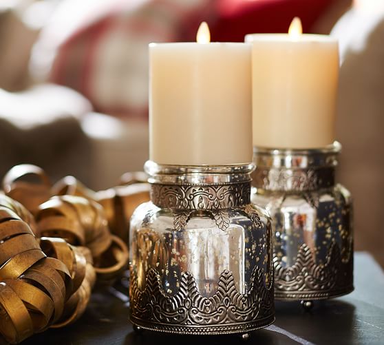 Madeline Mercury Glass and Metal Vases Pottery Barn