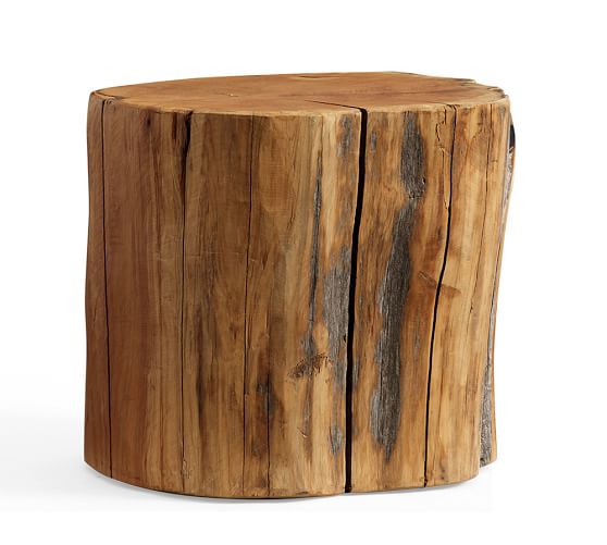 Reclaimed Wood Stump Table Pottery Barn