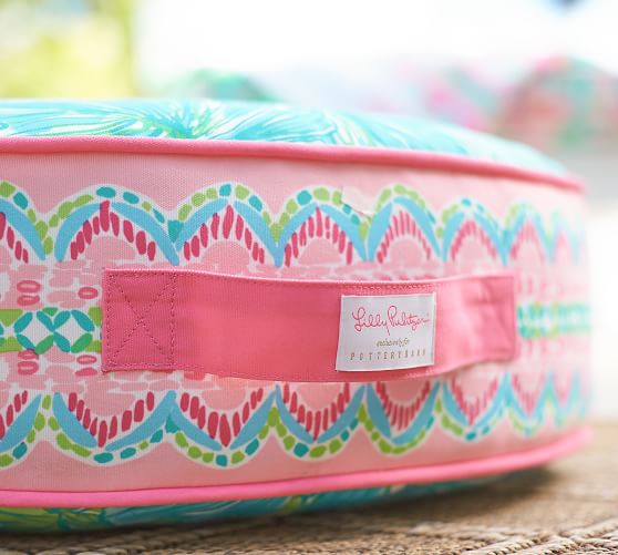 Outdoor Lilly Pulitzer Printed Floor Cushions Pottery Barn
