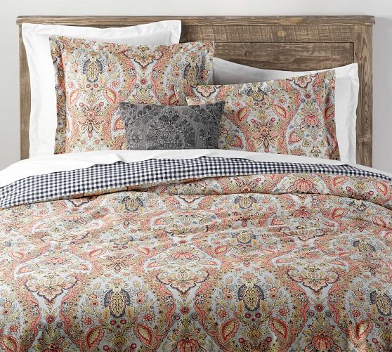 Florentine Paisley Organic Patterned Duvet Cover Pottery Barn