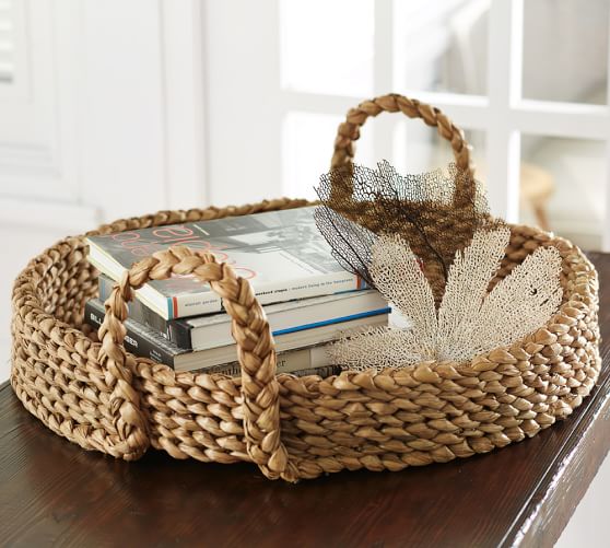 Beachcomber Round Decorative Tray Pottery Barn