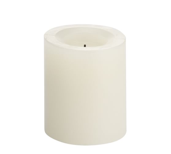 Flameless Wax Candle Ivory 3 25 X 6 Pottery Barn Flameless Wax Candle Ivory 3 25 X 6