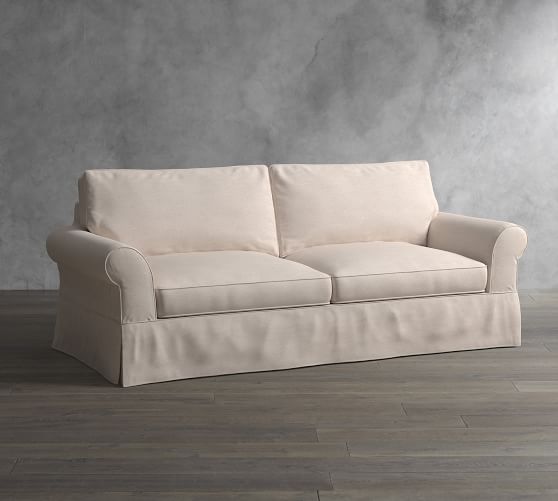 PB Comfort Eco Roll Arm Slipcovered Sofa Pottery Barn