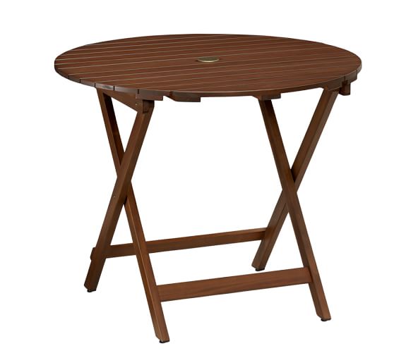 Ham Folding Bistro Table Honey Pottery Barn Ham Folding Bistro Table Honey