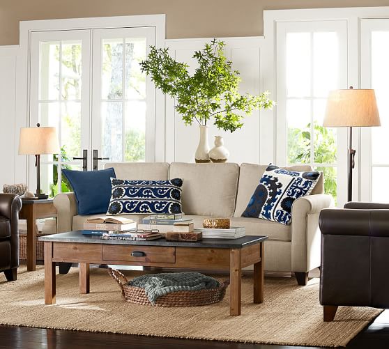 Cameron Roll Arm Fabric Sofa Pottery Barn