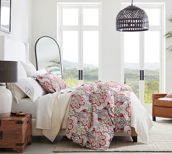 Jordana Percale Patterned Duvet Cover Sham Pottery Barn