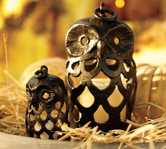 Shaped Owl Lantern Pottery Barn