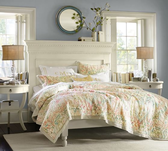Bethany Paisley Whole Cloth Quilt Shams Pottery Barn