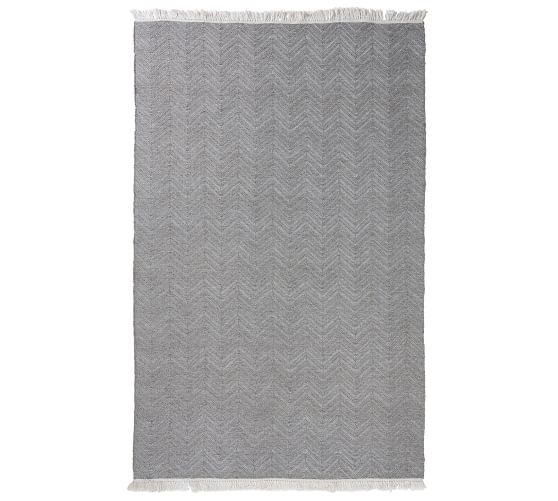 Banya Indoor Outdoor Recycled Material Rug Gray Pottery Barn