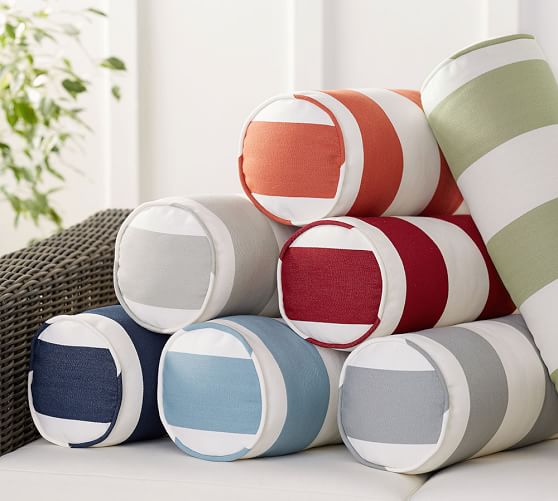 Pb Classic Striped Indoor Outdoor Bolster Pillow Pottery Barn