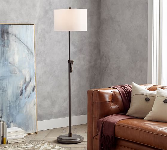 Sutter Adjustable Lever Floor Lamp Base Pottery Barn