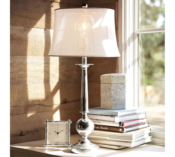 Sheer Linen Tapered Drum Lamp Shade Pottery Barn