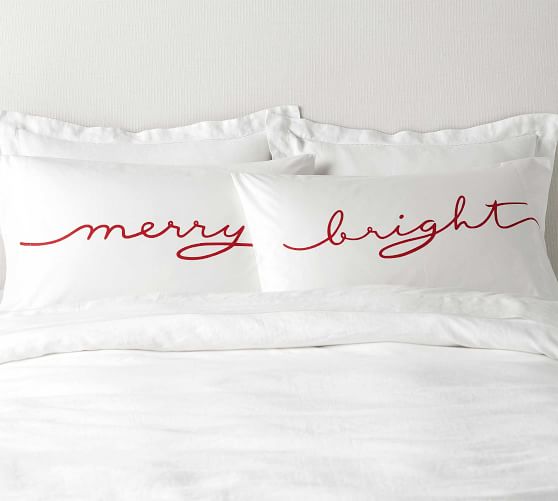 Merry Bright Organic Cotton Pillowcase Set Pottery Barn