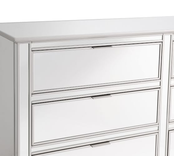 Park 6 Drawer Extra Wide Mirrored Dresser Pottery Barn