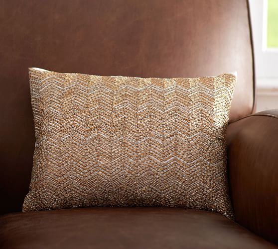 Beaded Glitter Boudoir Decorative Pillow Cover Pottery Barn