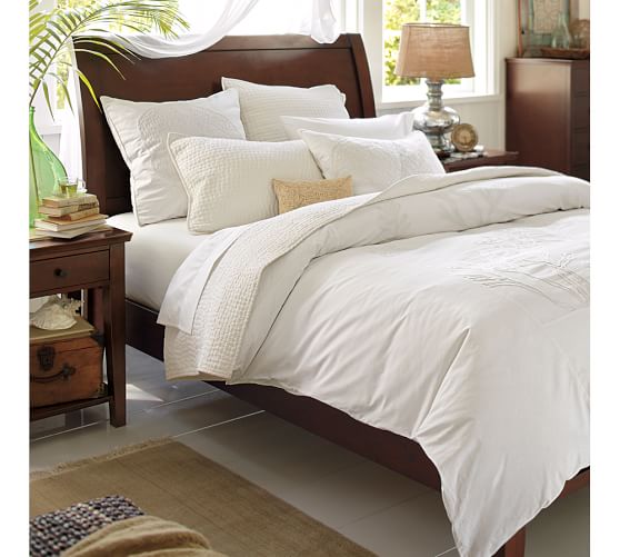 Valencia Ii Sleigh Bed Wooden Beds Pottery Barn