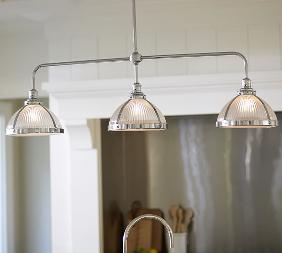 Ribbed Glass Triple Pendant Pottery Barn