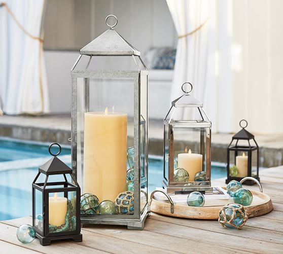 Malta Lantern Galvanized Finish Pottery Barn