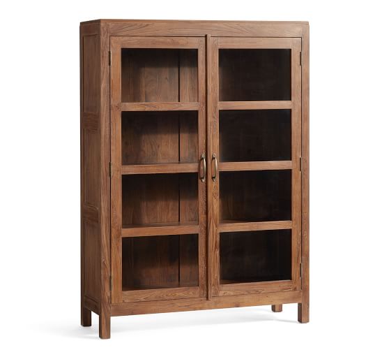 Menlo Reclaimed Teak Storage Cabinet Pottery Barn