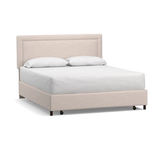 Elliot Square Footboard Upholstered Storage Bed Pottery Barn