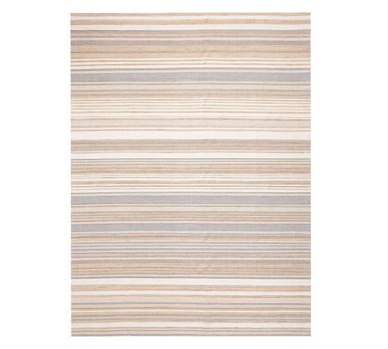 Keegan Stripe Natural Fiber Rug Neutral Multi Pottery Barn