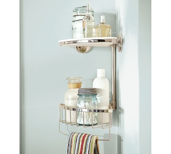 Double Corner Shower Caddy Pottery Barn