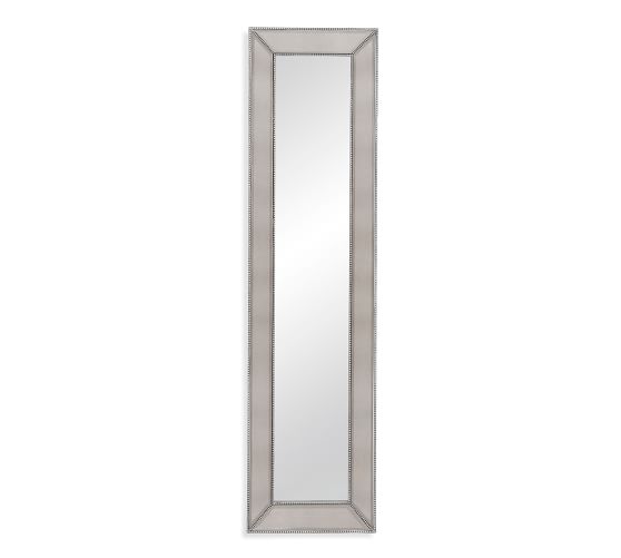 Beveled Glass Beaded Floor Mirror